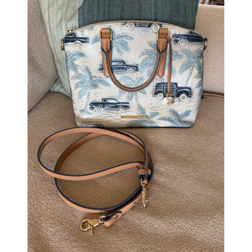 Brahmin Copa Cabana Satchel Crossbody Blue